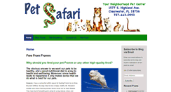 Desktop Screenshot of petsafari.com